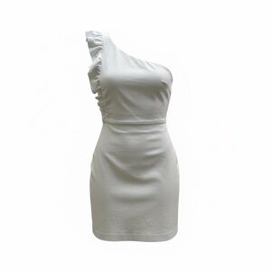 Zara White One-Shoulder Dress